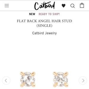 Pair of Catbird angel hair flatback studs